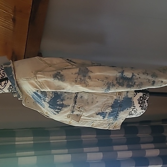 Lularoe Kenny sz XS tie dye denim jacket new - Picture 4 of 5